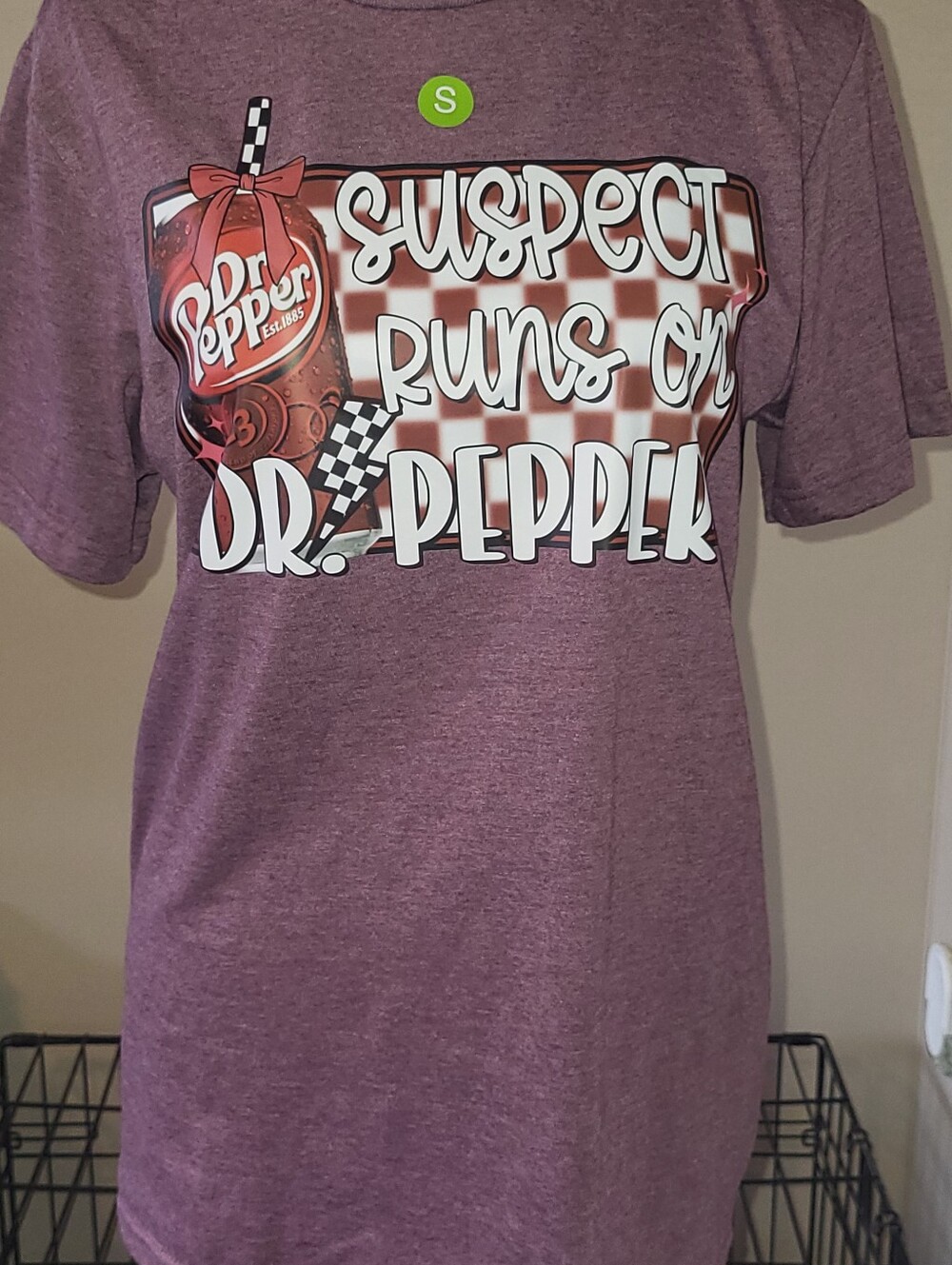 Dr Pepper 'Suspect Runs On Dr Pepper' Graphic Tee - Plum